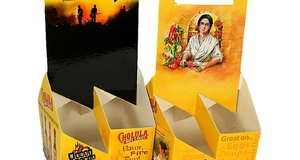 Cholula Hot Sauce and House of Blues Bottle Caddy Folding Carton