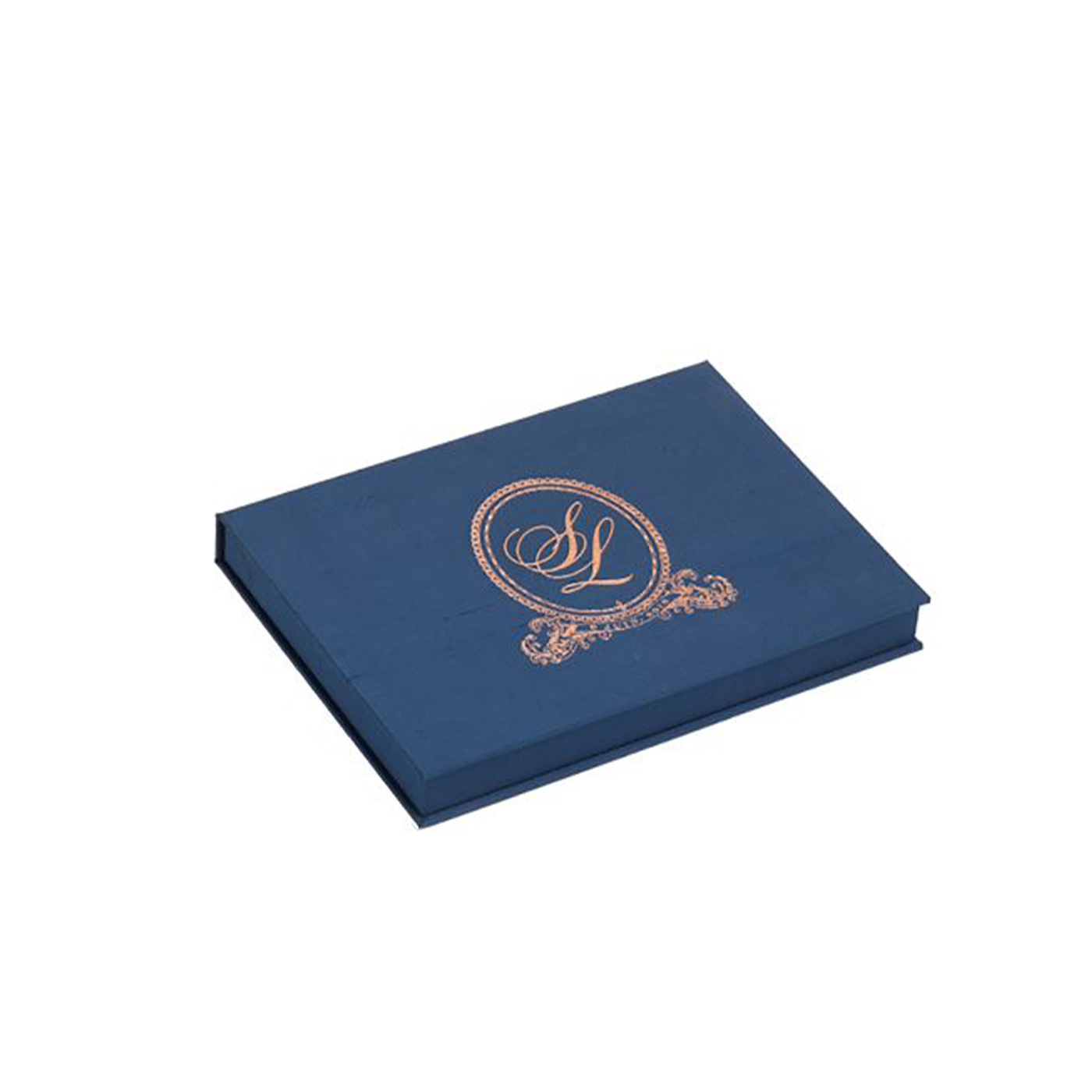 blue wedding invitation box